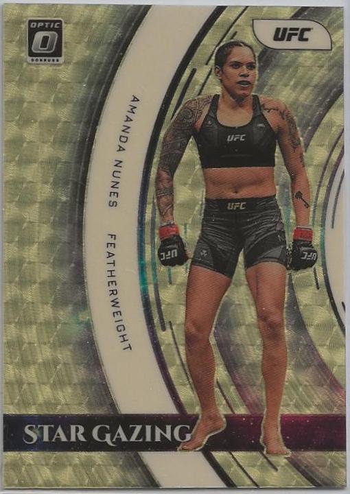 Amanda Nunes 2022 Panini Donruss Optic UFC Star Gazing #5 Gold
