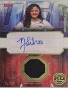 Natalia Silva 2026 Topps Knockout UFC Knockout Autograph Relics #KAR-NS Lime Green