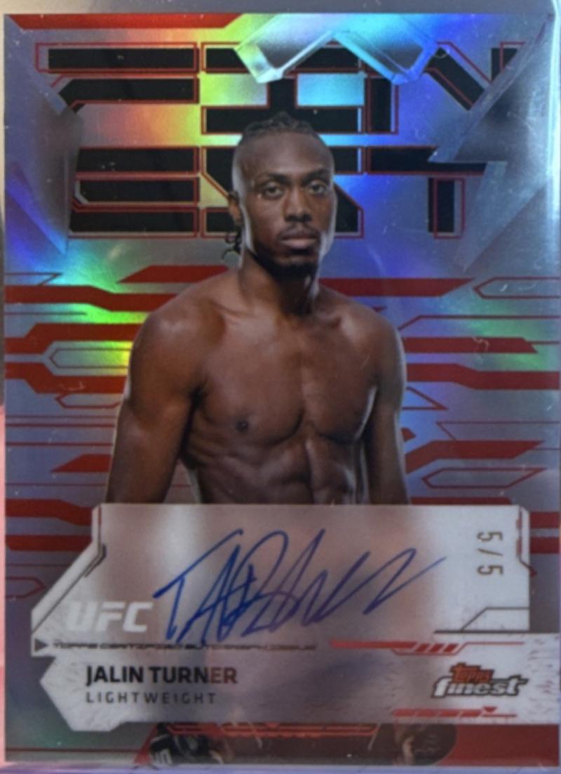 Jalin Turner 2025 Topps Finest UFC Finest Autographs #FA-JT Red Refractor