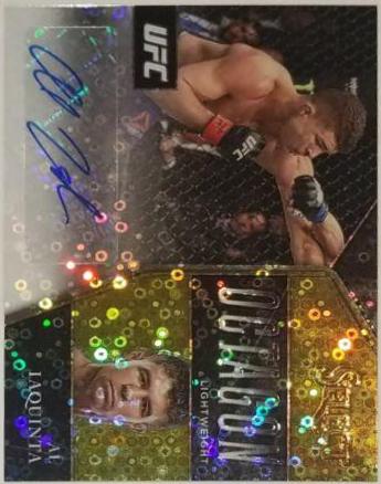 Al Iaquinta 2021 Panini Select UFC Octagon Action Signatures #24 Gold Disco Prizms