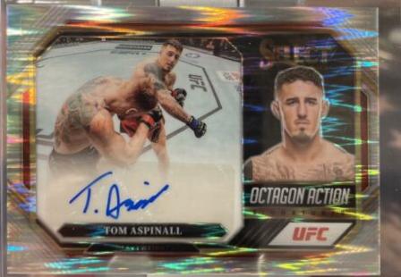 Tom Aspinall 2023 Panini Select UFC Octagon Action Signatures #25 Disco