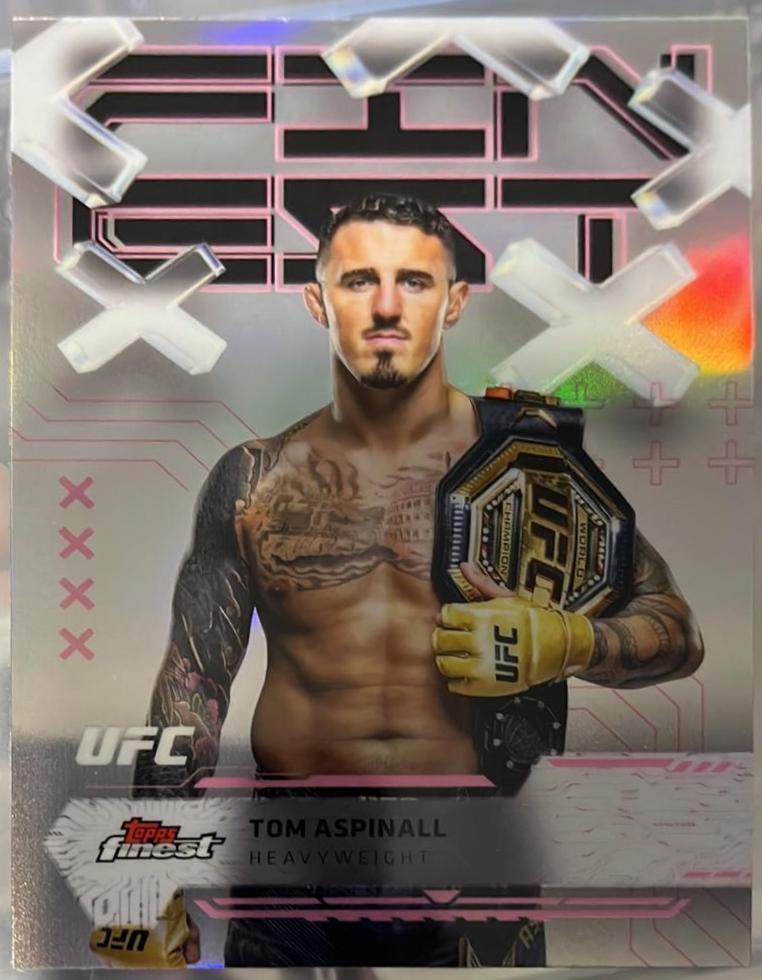 Tom Aspinall 2025 Topps Finest UFC Base Common #91 Refractor