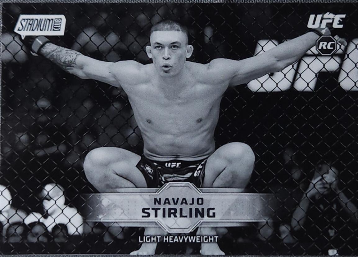 Navajo Stirling 2026 Topps Stadium Club UFC Base #187 Black and White