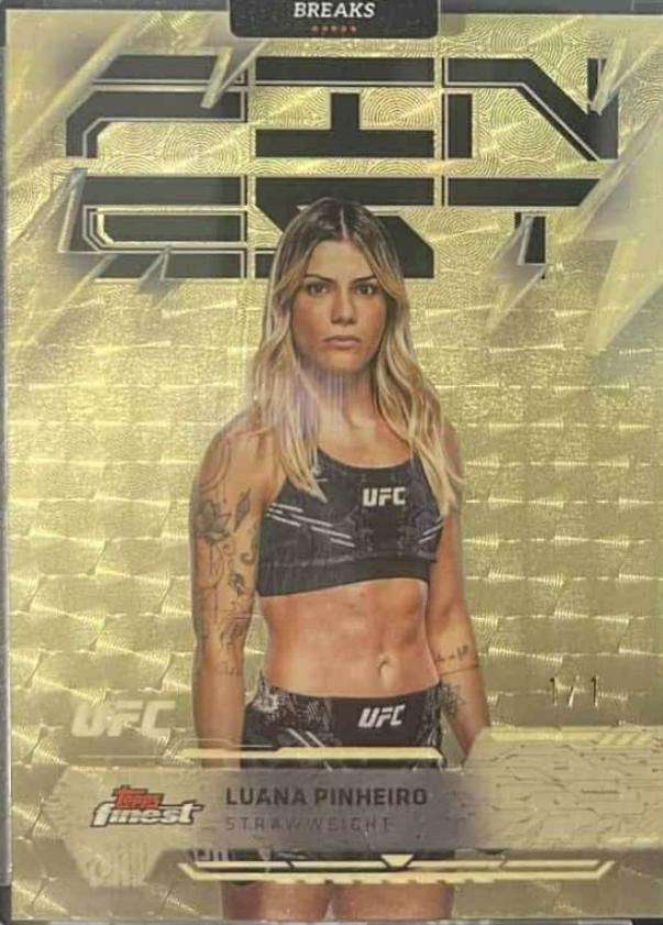 Luana Pinheiro 2025 Topps Finest UFC Base Rare #249 Superfractor
