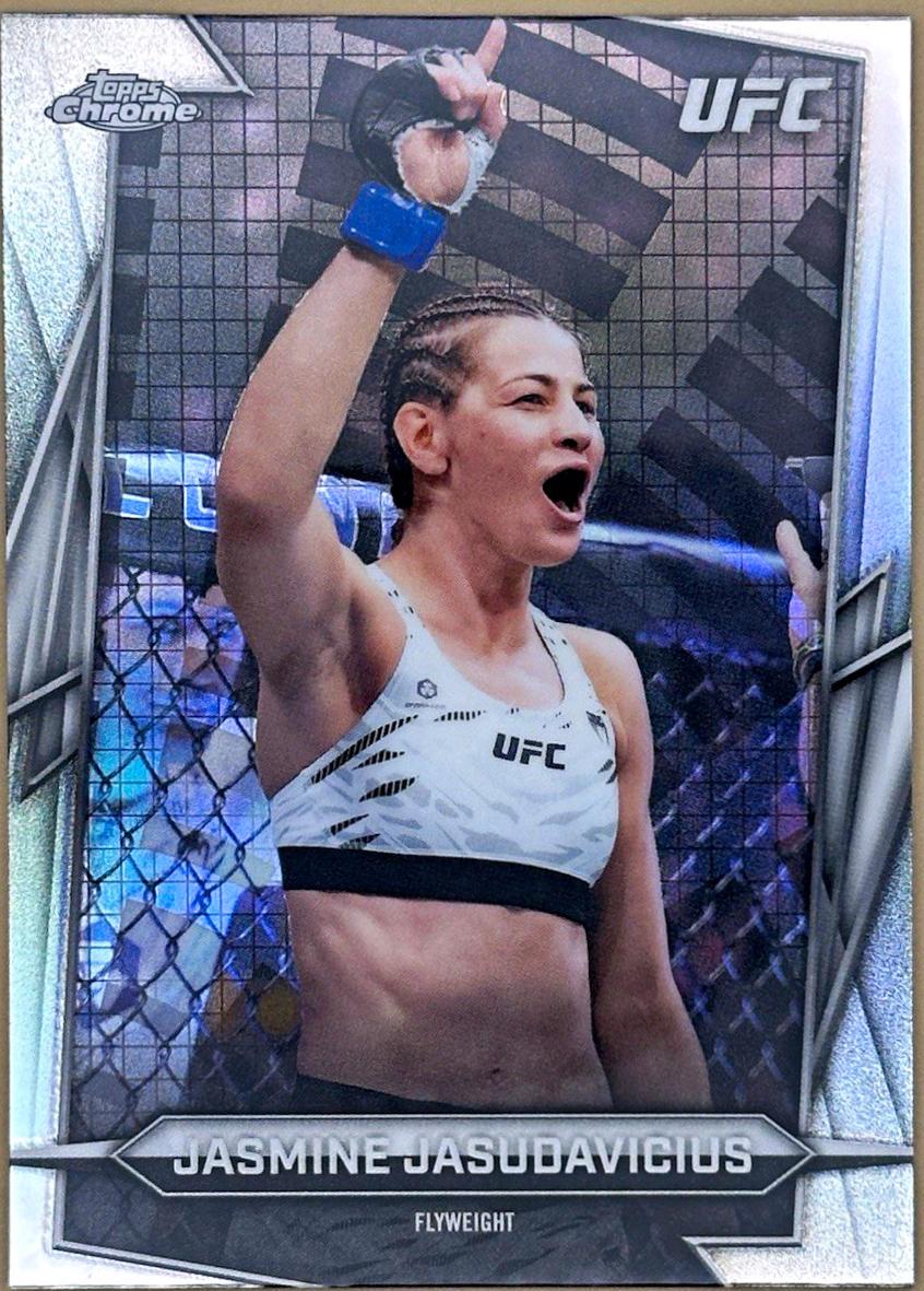 Jasmine Jasudavicius 2026 Topps Chrome UFC Base #79 Refractor