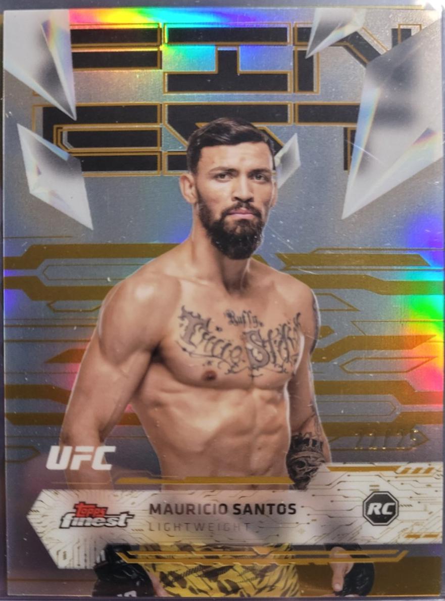 Mauricio Ruffy 2025 Topps Finest UFC Base Uncommon #161 Gold Refractor