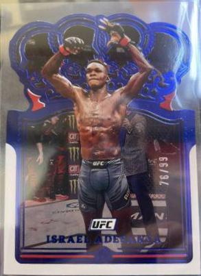 Israel Adesanya 2022 Panini Chronicles UFC Base Crown Royale #116 Blue