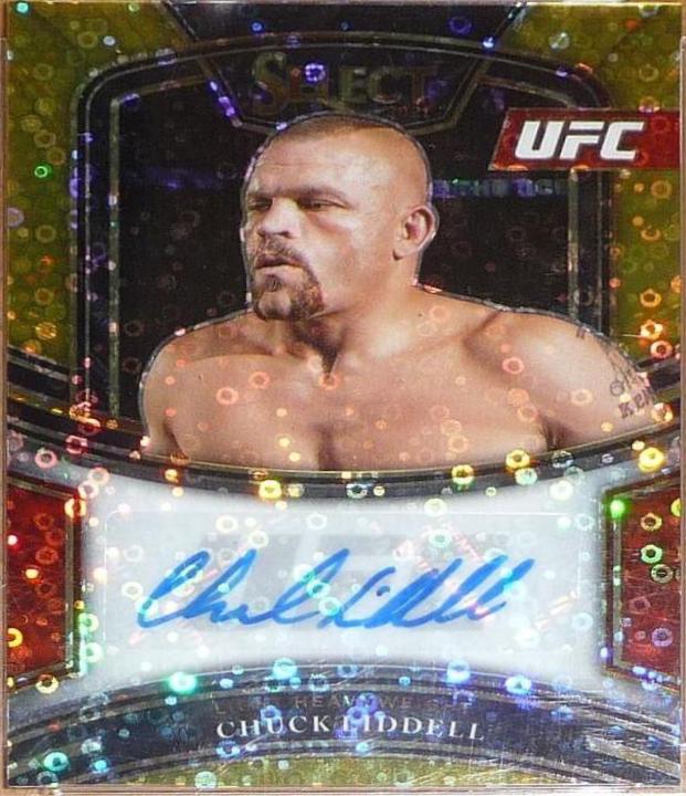 Chuck Liddell 2021 Panini Select UFC Signatures #9 Gold Disco Prizms