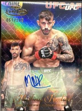 Matheus Nicolau 2024 Topps Gold Label UFC Gold Label Autographs #GLA-MNI Red
