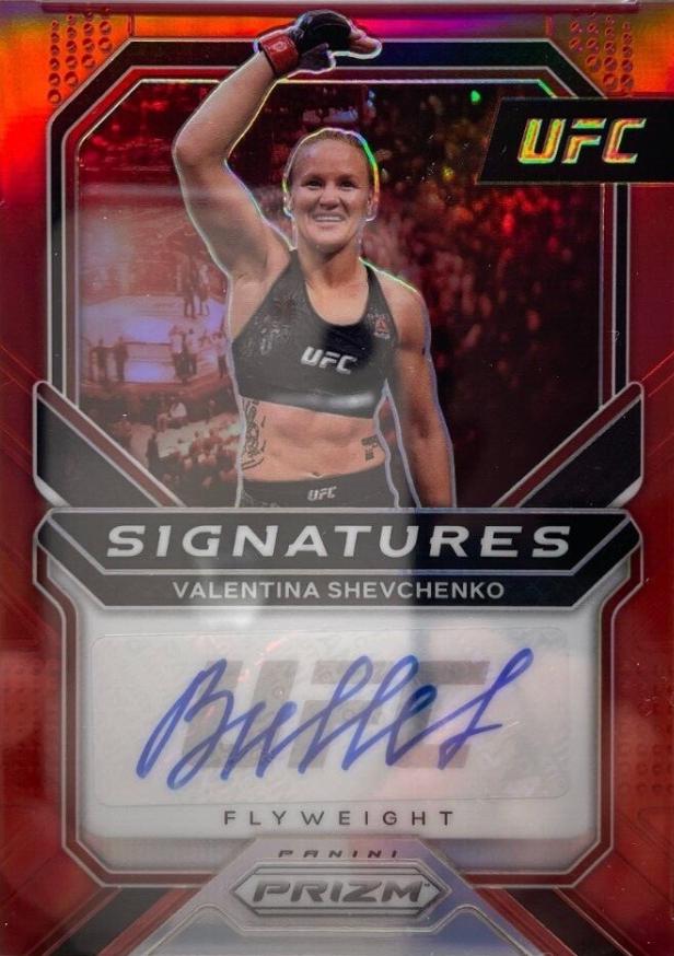 Valentina Shevchenko 2021 Panini Prizm UFC Signatures #19 Red
