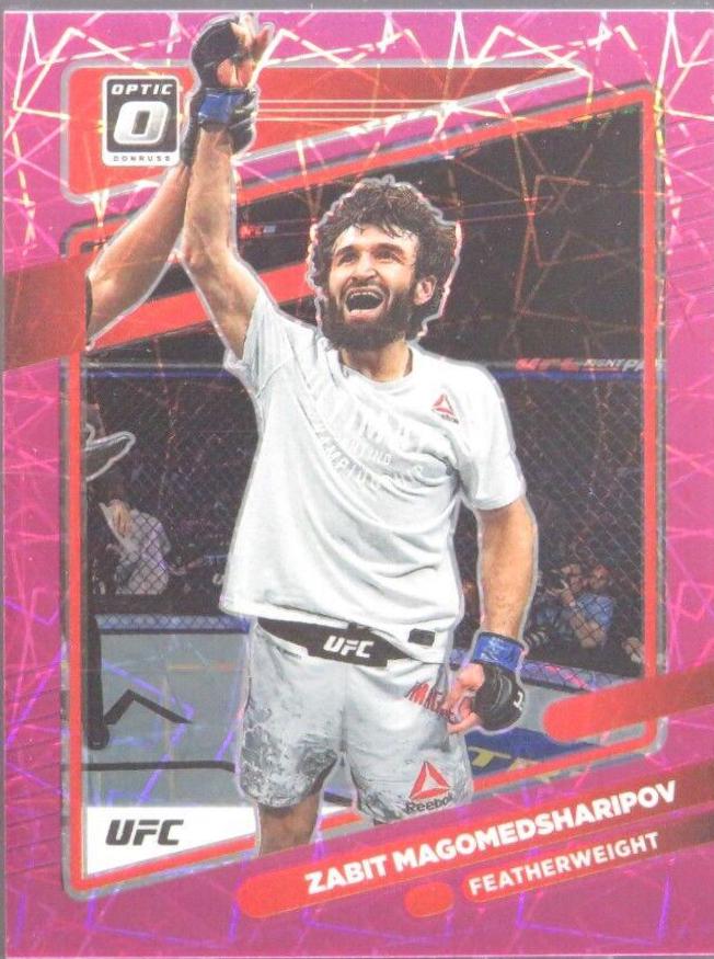 Zabit Magomedsharipov 2022 Panini Donruss Optic UFC Base #63 Pink Velocity