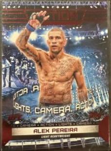 Alex Pereira 2024 Topps Knockout UFC Action (Lights, Camera, Action) #ACT-11 Red
