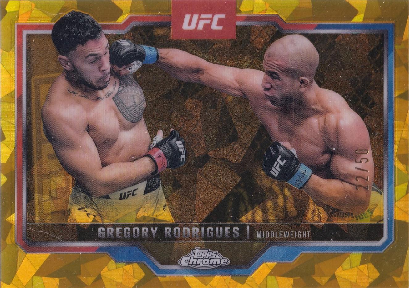 Gregory Rodrigues 2025 Topps Chrome Sapphire UFC Base Sapphire #20 Gold Sapphire