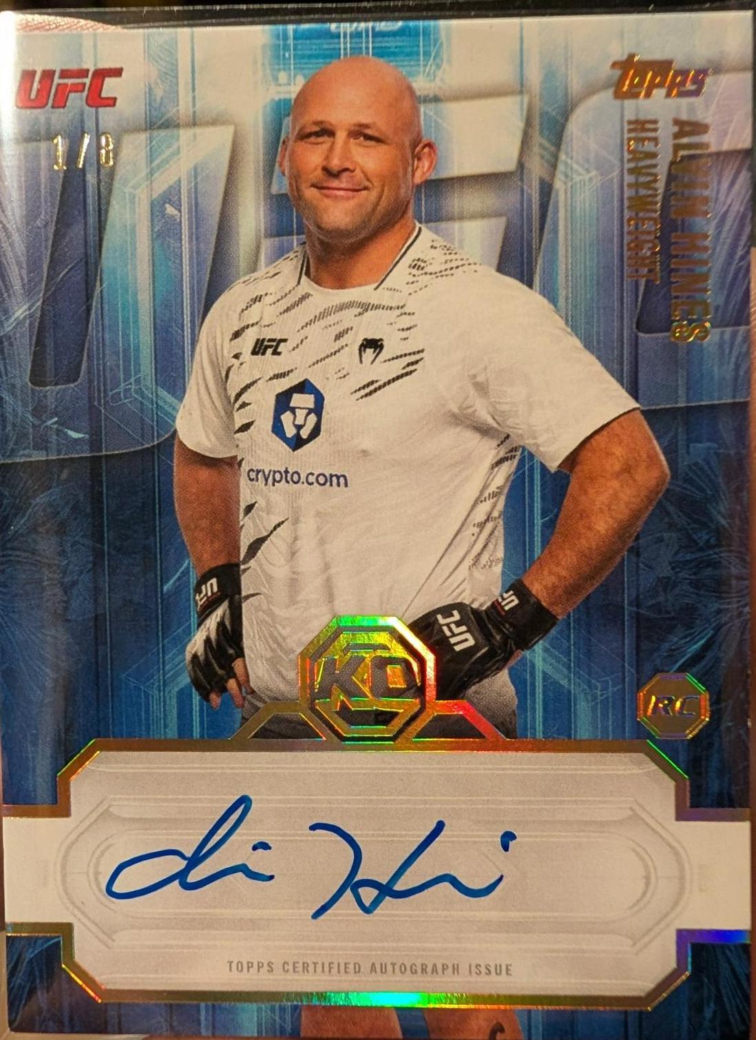 Alvin Hines 2026 Topps Knockout UFC Knockout Autographs #KOA-AHS Platinum