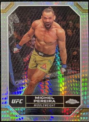 Michel Pereira 2024 Topps Chrome UFC Base #138 Refractor