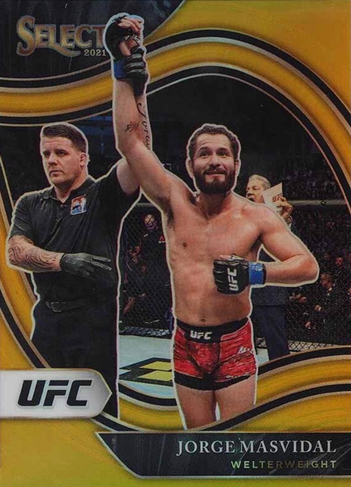 Jorge Masvidal 2021 Panini Select UFC Octagonside #215 Gold