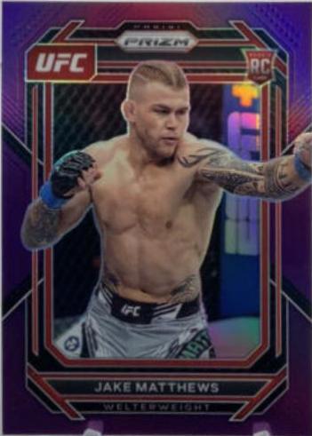 Jake Matthews 2023 Panini Prizm UFC Base #109 Purple