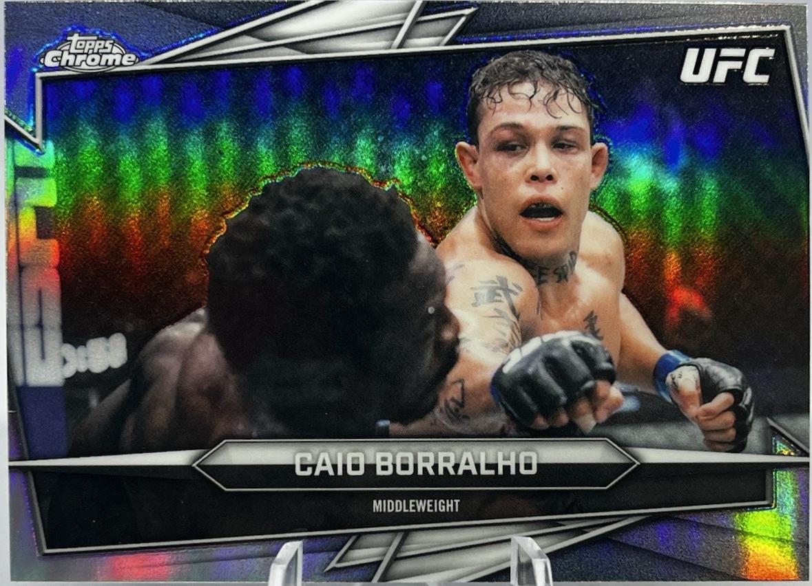 Caio Borralho 2026 Topps Chrome UFC Base #76 Sonar Refractor