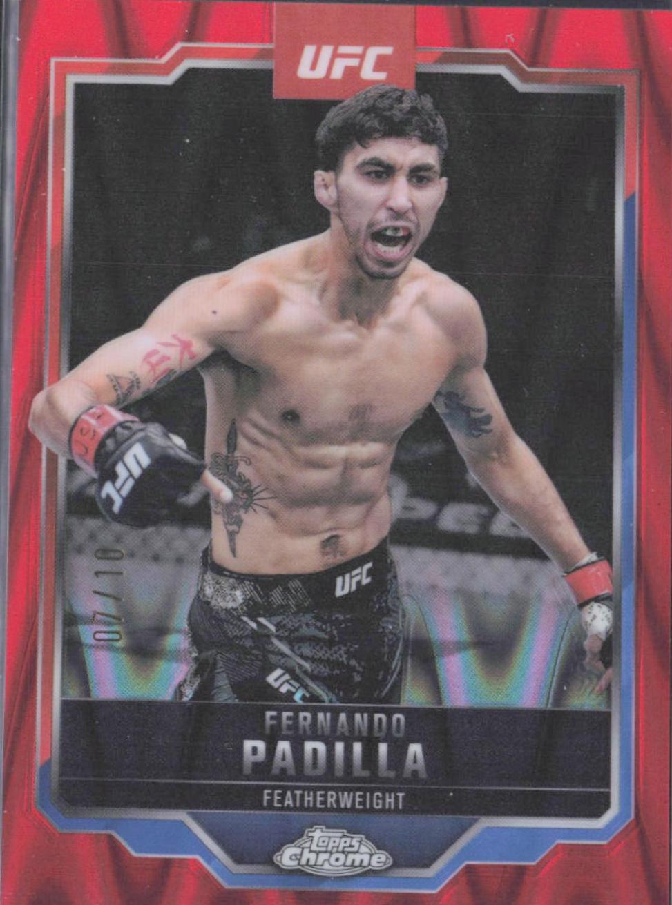 Fernando Padilla 2025 Topps Chrome UFC Base #47 Red RayWave