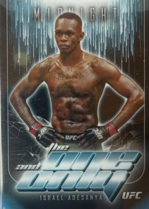 Israel Adesanya 2024 Topps Midnight UFC The One and Only #TO-3 Moon Beam