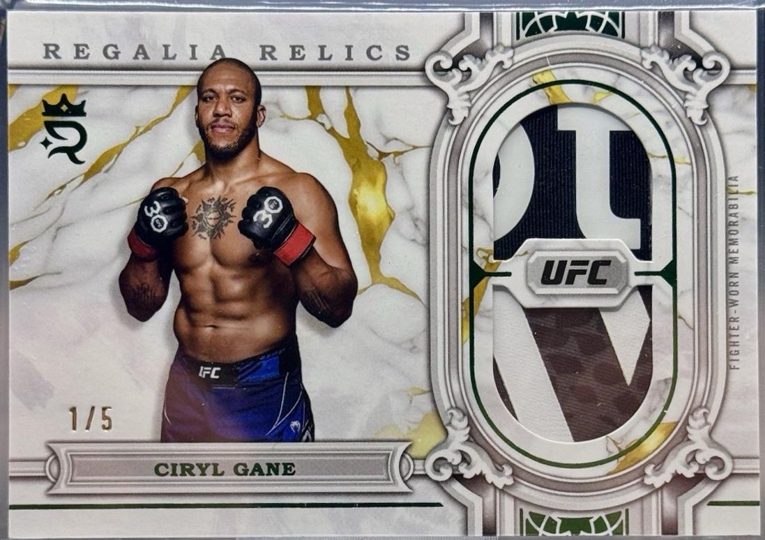 Ciryl Gane 2024 Topps Royalty UFC Regalia Relics #RAR-17 Green