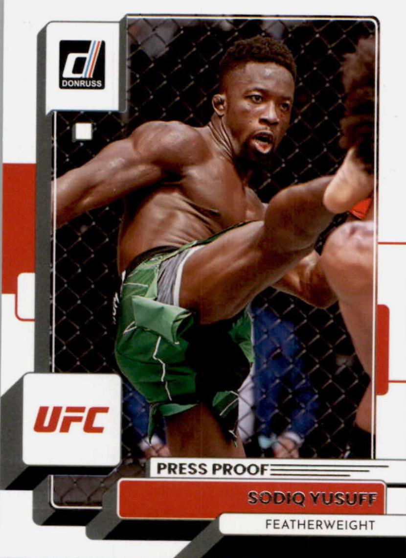 Sodiq Yusuff 2023 Panini Donruss UFC Base #119 Press Proof Silver