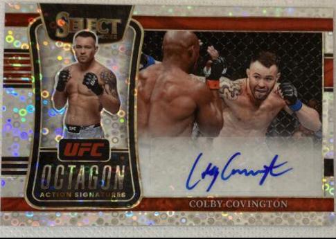 Colby Covington 2022 Panini Select UFC Octagon Action Signatures #21 Disco