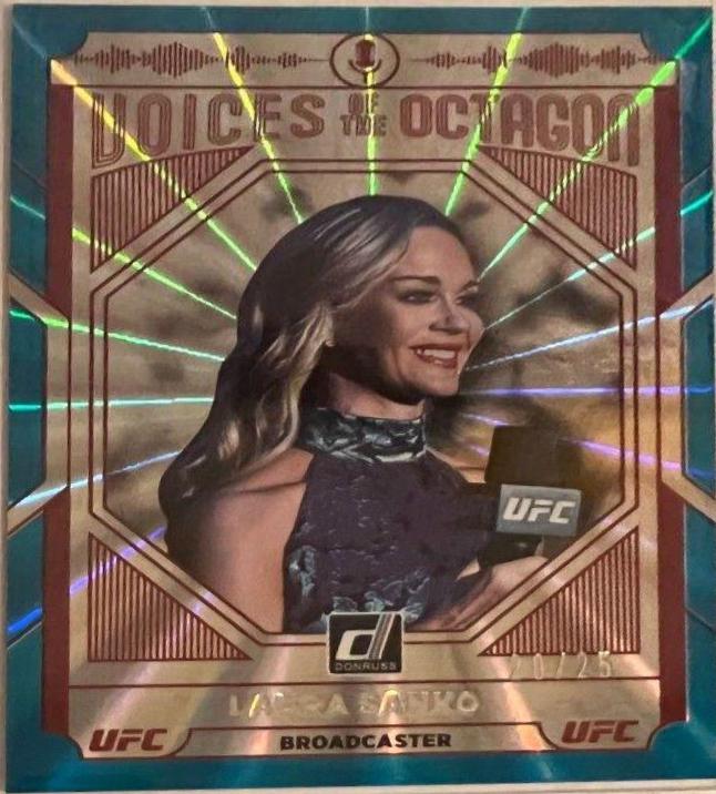 Laura Sanko 2022 Panini Donruss UFC Voices of the Octagon Signatures #224 Blue