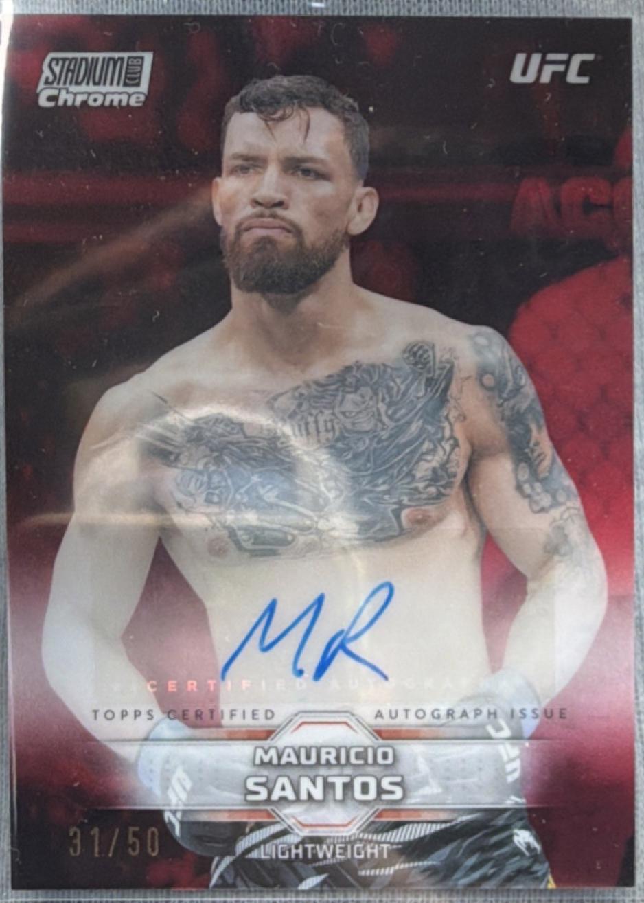 Mauricio Ruffy 2026 Topps Stadium Club UFC Chrome Autographs #CAV-MSS Red Refractor