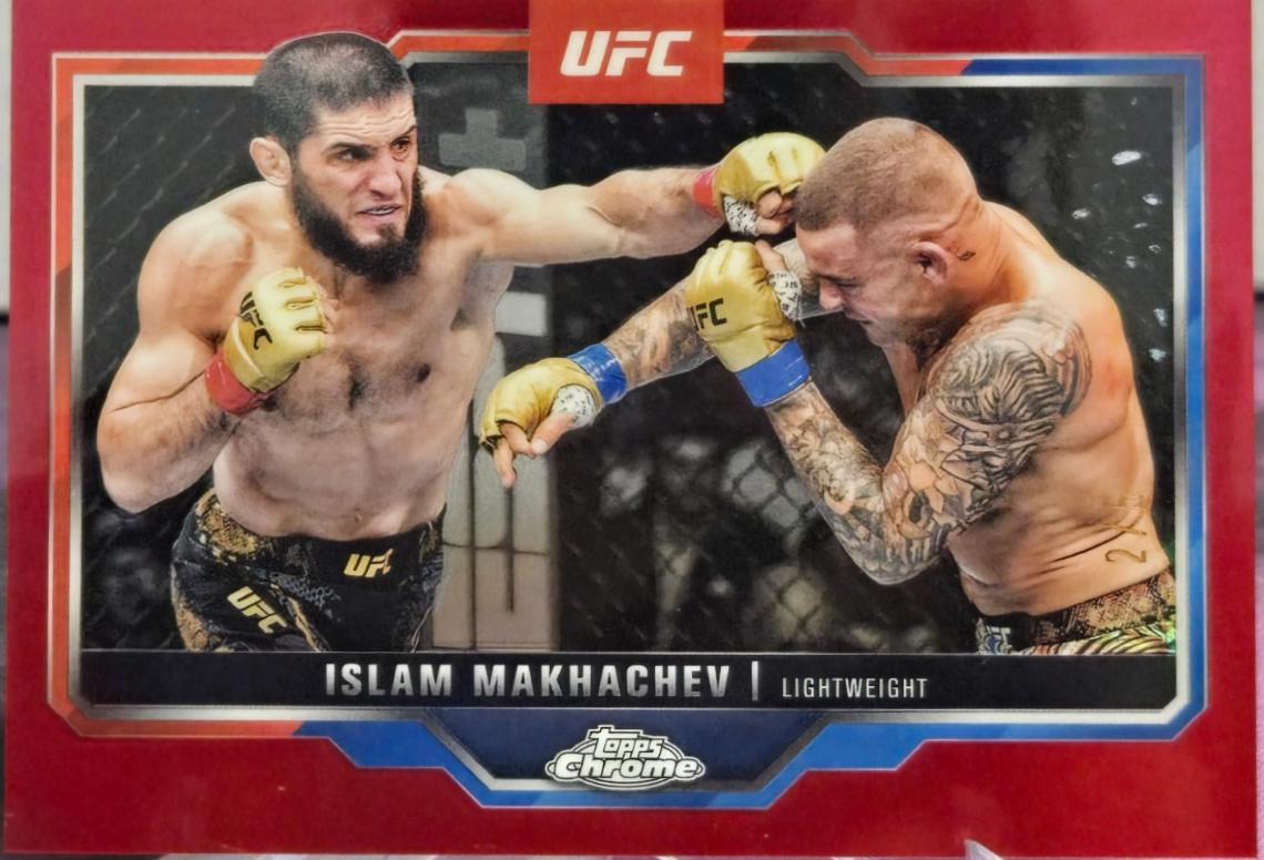 Islam Makhachev 2025 Topps Chrome Sapphire UFC Base Sapphire #200 Red Sapphire