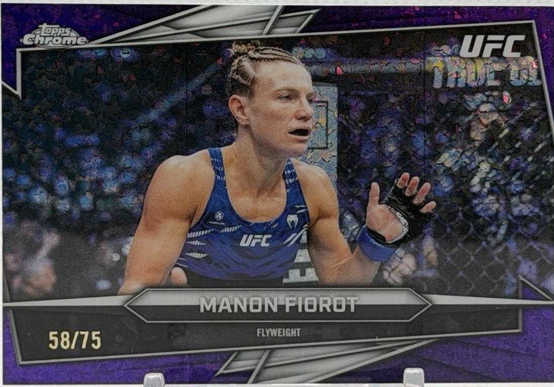 Manon Fiorot 2026 Topps Chrome UFC Base #70 Purple Mini Diamonds Refractor