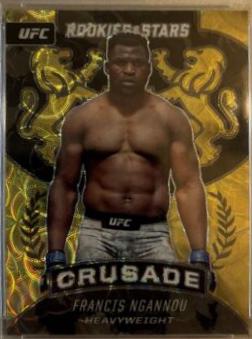 Francis Ngannou 2021 Panini Chronicles UFC Base Crusade #230 Asia Gold