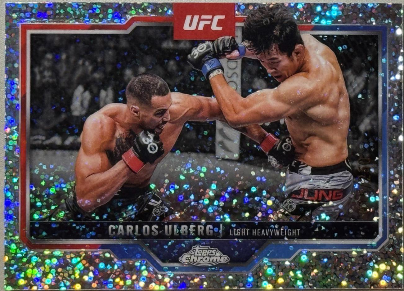 Carlos Ulberg 2025 Topps Chrome UFC Base #198 Speckle Refractor