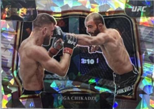 Giga Chikadze 2023 Panini Select UFC Octagonside #210 Cracked Ice