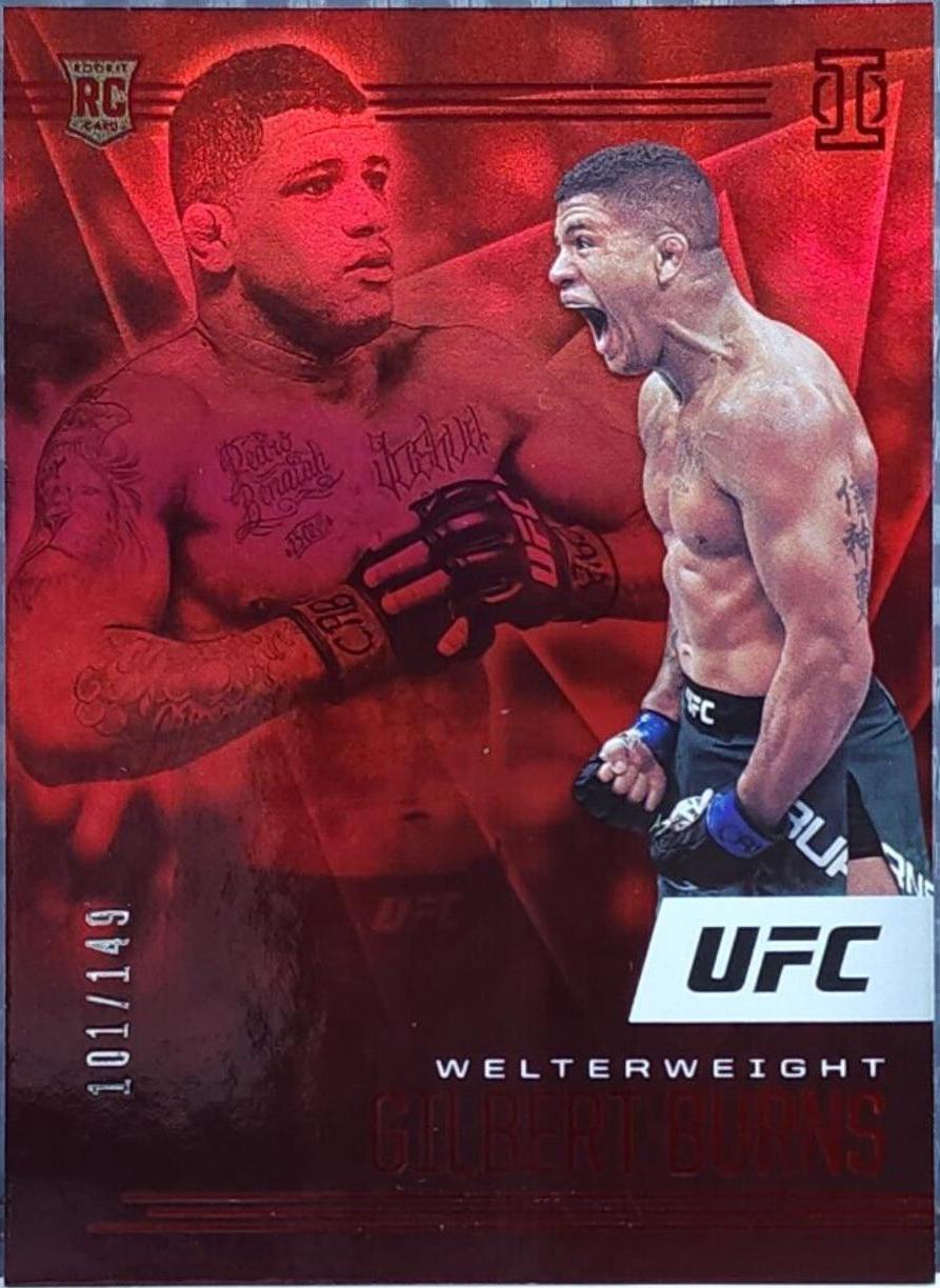 Gilbert Burns 2021 Panini Chronicles UFC Base Illusions #177 Red