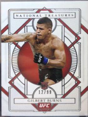 Gilbert Burns 2021 Panini Chronicles UFC Base National Treasures #379 Platinum
