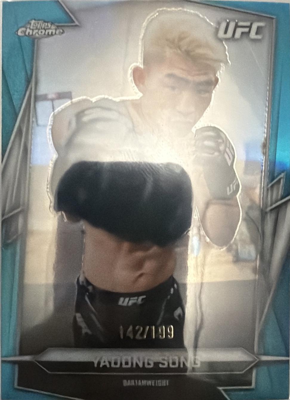 Song Yadong 2026 Topps Chrome UFC Base #45 Aqua Refractor