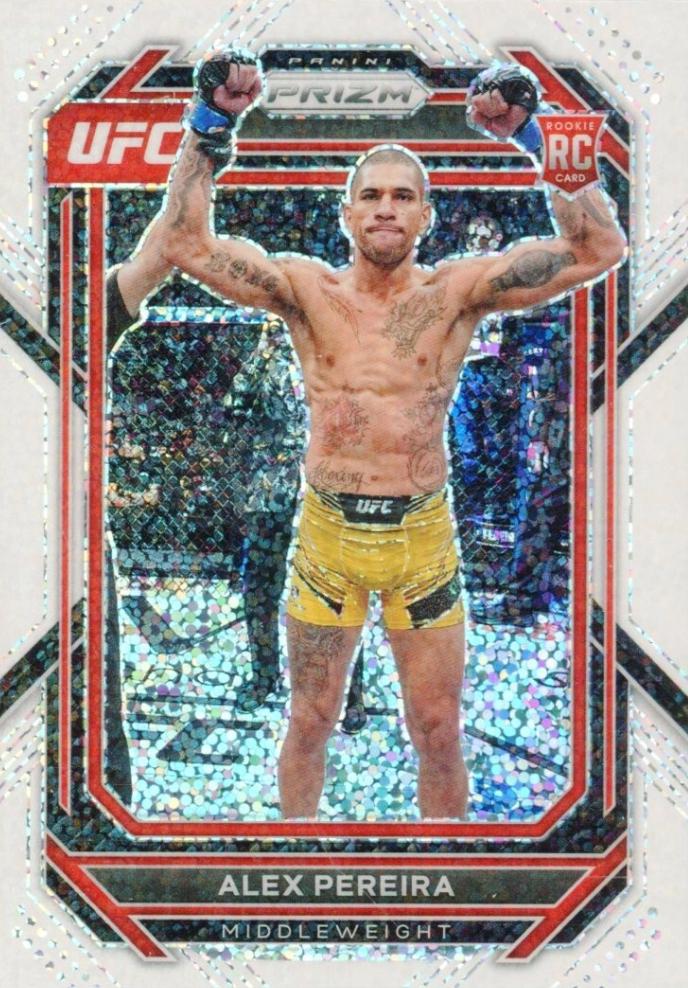 Alex Pereira 2023 Panini Prizm UFC Base #111 White Sparkle