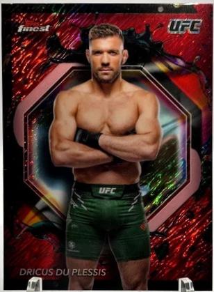 Dricus Du Plessis 2024 Topps Finest UFC Base Rare #280 Red Shimmer Refractor