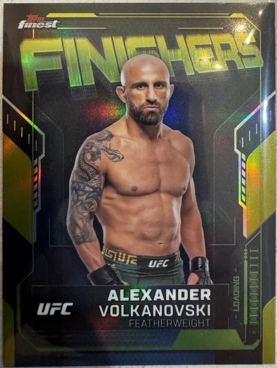 Alexander Volkanovski 2025 Topps Finest UFC Finishers #FN-6 Refractor