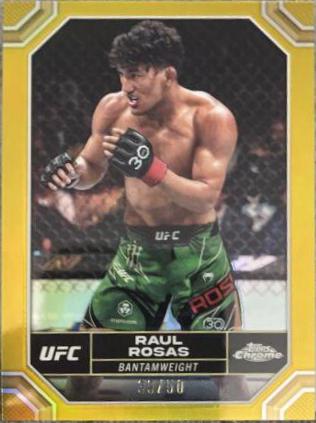 Raul Rosas 2024 Topps Chrome UFC Base #161 Gold Refractor