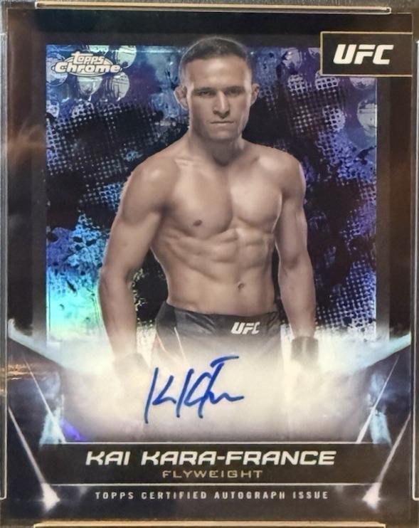 Kai Kara-France 2024 Topps Chrome UFC UFC Signatures #FNA-KKF Black Refractor