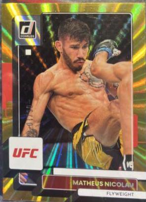 Matheus Nicolau 2023 Panini Donruss UFC Base #105 Gold Laser