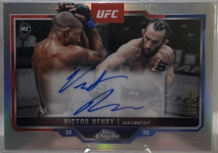 Victor Henry 2025 Topps Chrome UFC Chrome Rookie Autographs #CRA-VH Refractor