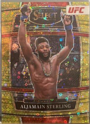 Aljamain Sterling 2022 Panini Select UFC Concourse #57 Gold Disco