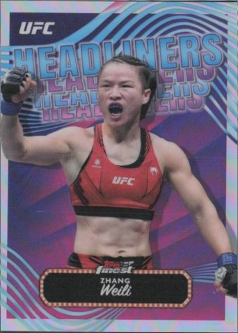 Zhang Weili 2024 Topps Finest UFC Headliners #HDL-20 Checkerboard Refractor
