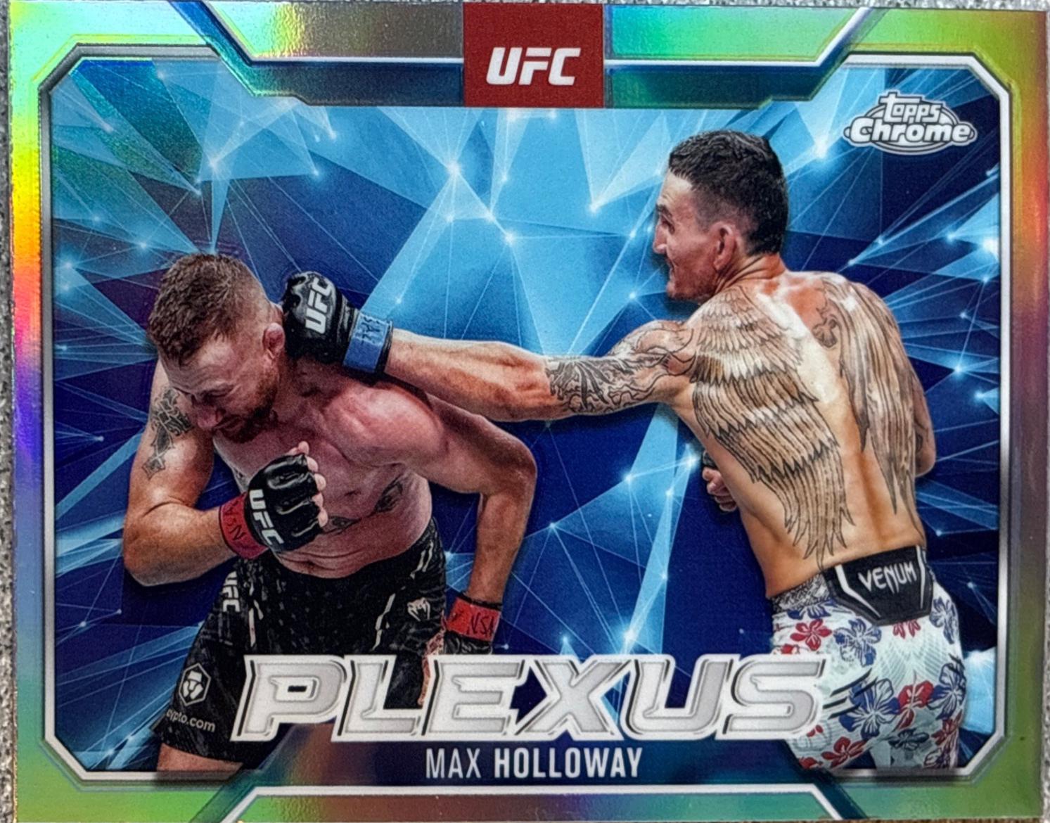 Max Holloway 2025 Topps Chrome UFC Plexus #PLX-12 Refractor