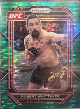 Robert Whittaker 2023 Panini Prizm UFC Base #126 Green Pulsar