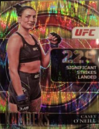 Casey O'Neill 2022 Panini Select UFC Select Numbers #23 Gold Flash