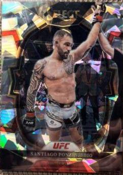 Santiago Ponzinibbio 2023 Panini Select UFC Concourse #13 Cracked Ice